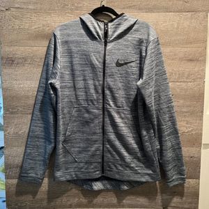 Nike Dri-Fit Mens Blue Spotlight Basketball Hoodie Full Zip Jacket Sz M